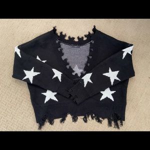 Never worn star sweater from zaful